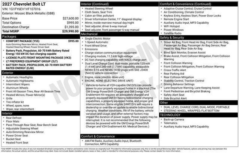 2027 Chevrolet Bolt in Englewood, CO