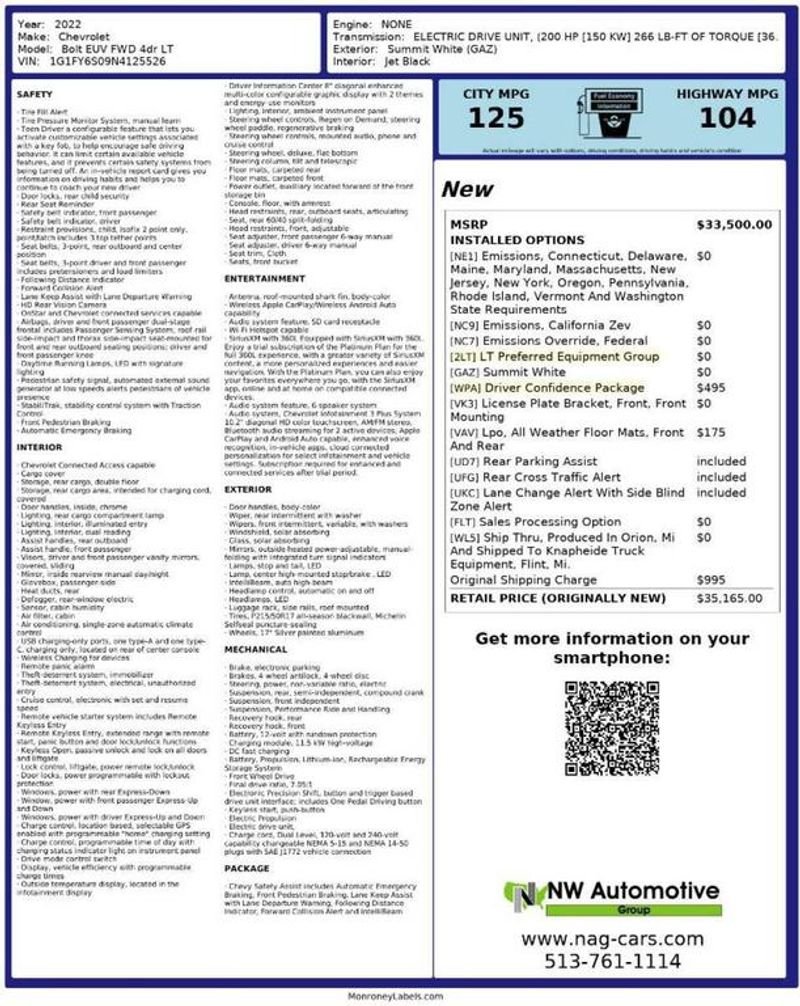 2022 Chevrolet Bolt EUV in Cincinnati, OH