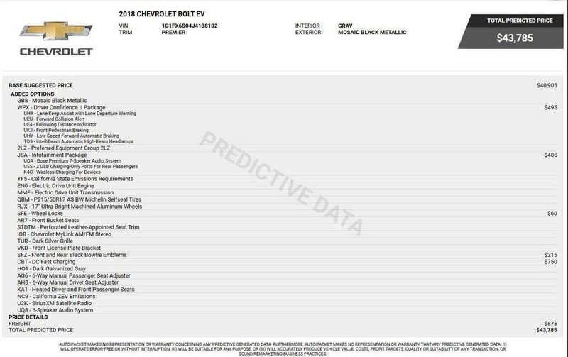 2018 Chevrolet Bolt EV in Sacramento, CA