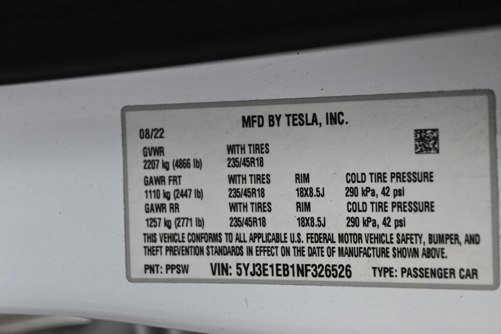 2022 Tesla Model 3