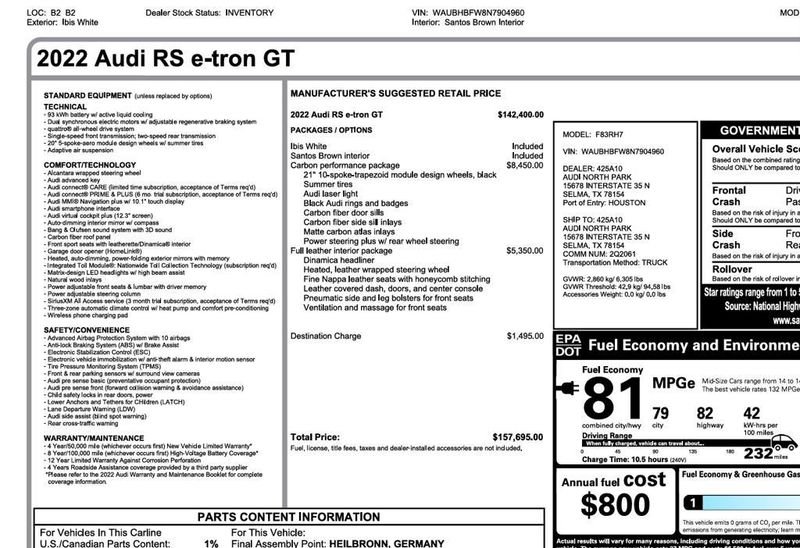 2022 Audi RS e-tron GT in Tulsa, OK